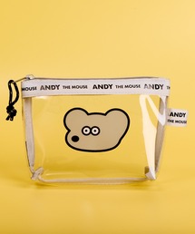 Andy（アンディ）の「【 ねずみのANDY 】 トウメイ舟形ポーチ PVC POUCH LSI（ポーチ）」