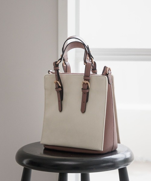 Andemiu(アンデミュウ)の「【復刻】パーテーションバッグ 991063(トートバッグ・レディース・ホワイト×ブラウン/ブラウン/ブラック/ブラック系その他/ブラウン系その他/モカ・FREE)」の6枚目の写真