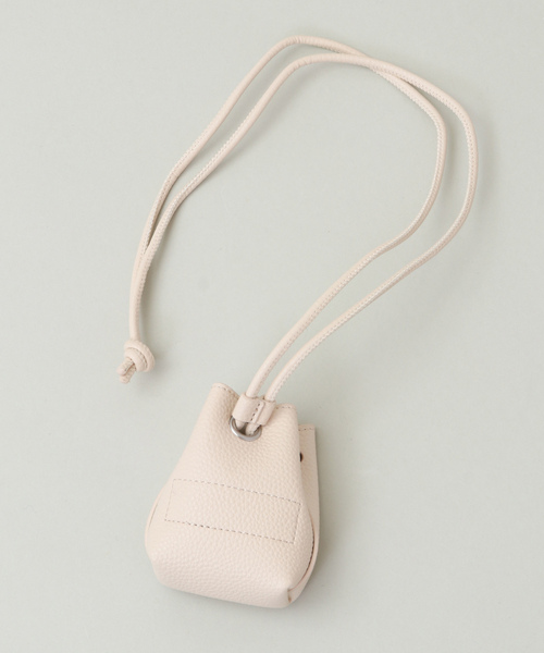 CONVERSE TOKYO(コンバーストウキョウ)の「ECO-LEATHER DRAWSTRING MINI BAG(S)(ショルダーバッグ・レディース・ブルー/ブラック/アイボリー・FREE)」の6枚目の写真