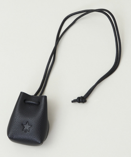 CONVERSE TOKYO(コンバーストウキョウ)の「ECO-LEATHER DRAWSTRING MINI BAG(S)(ショルダーバッグ・レディース・ブルー/ブラック/アイボリー・FREE)」の12枚目の写真