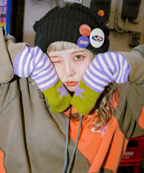 PBLIM(ページボーイリム)の「PBLIM/マンマルココラボアームウォーマー(手袋・レディース・ネイビー/クリアブルー・FREE)」の2枚目の写真