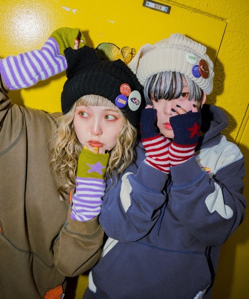 PBLIM(ページボーイリム)の「PBLIM/マンマルココラボアームウォーマー(手袋・レディース・ネイビー/クリアブルー・FREE)」の4枚目の写真