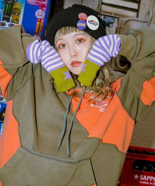 PBLIM(ページボーイリム)の「PBLIM/マンマルココラボアームウォーマー(手袋・レディース・ネイビー/クリアブルー・FREE)」の6枚目の写真