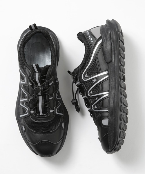 SETUP7（セットアップセブン）の「【SETUP7】アーバンTECHクッションスニーカー ※ Ver.XT-6　 KNF037（スニーカー・メンズ・ブラック/グレー/ホワイト・40/44/42）」の2枚目の写真