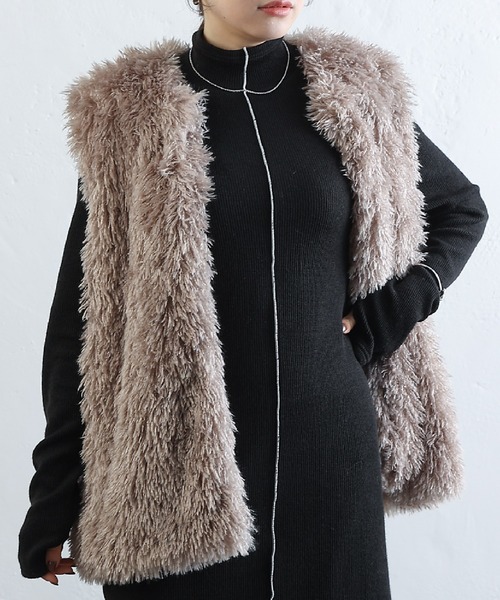 Theoryセオリー　カーリープードルファーベスト　ジレ Theory カーリー プードル ファーベスト ジレ Theory luxe - Theory