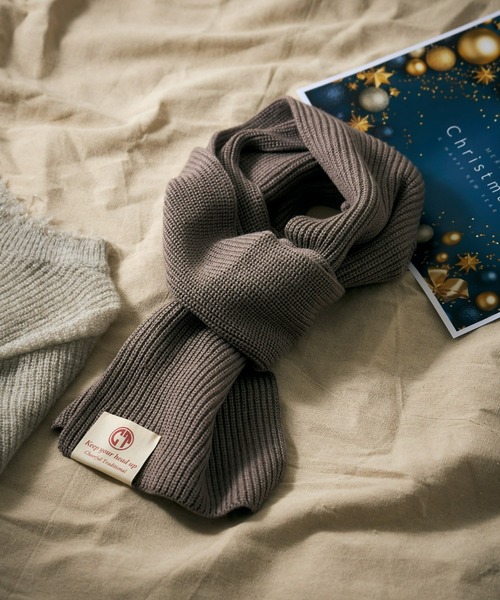 CIAOPANIC TYPY（チャオパニックティピー）の「リブニットカラーマフラー（マフラー・メンズ・グレー系その他/ブラック/チャコールグレー/レッド/カーキ・ONE SIZE）」の3枚目の写真