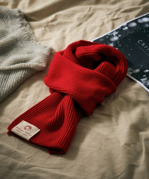 CIAOPANIC TYPY（チャオパニックティピー）の「リブニットカラーマフラー（マフラー・メンズ・グレー系その他/ブラック/チャコールグレー/レッド/カーキ・ONE SIZE）」の5枚目の写真