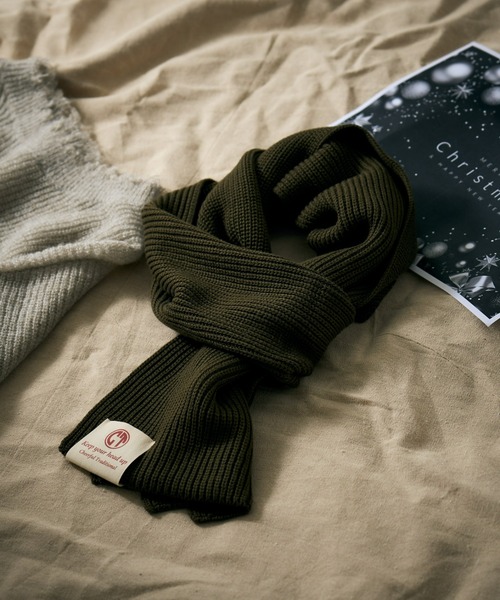 CIAOPANIC TYPY（チャオパニックティピー）の「リブニットカラーマフラー（マフラー・メンズ・グレー系その他/ブラック/チャコールグレー/レッド/カーキ・ONE SIZE）」の4枚目の写真