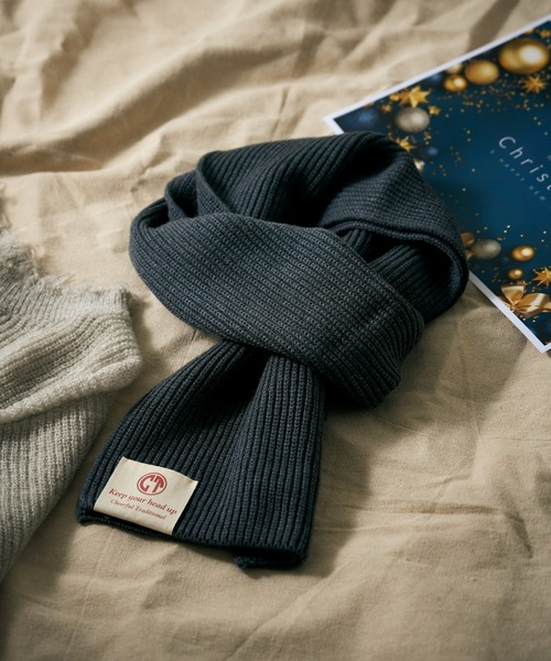 CIAOPANIC TYPY（チャオパニックティピー）の「リブニットカラーマフラー（マフラー・メンズ・グレー系その他/ブラック/チャコールグレー/レッド/カーキ・ONE SIZE）」の2枚目の写真