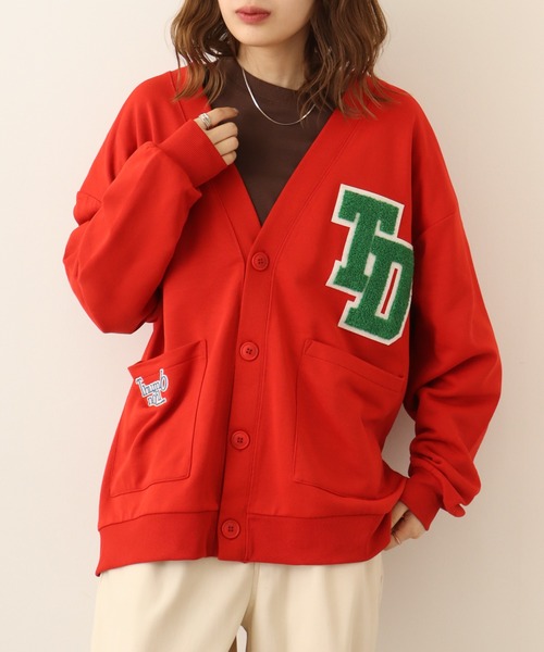 spiritoso(スピリトーゾ)の「spiritoso ワッペン付きカーディガン(カーディガン/ボレロ・レディース・レッド/ネイビー/杢グレー・FREE)」の11枚目の写真