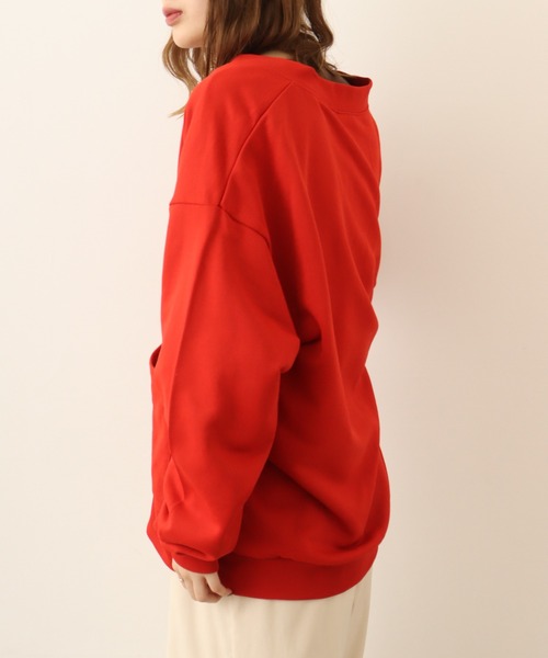 spiritoso(スピリトーゾ)の「spiritoso ワッペン付きカーディガン(カーディガン/ボレロ・レディース・レッド/ネイビー/杢グレー・FREE)」の12枚目の写真