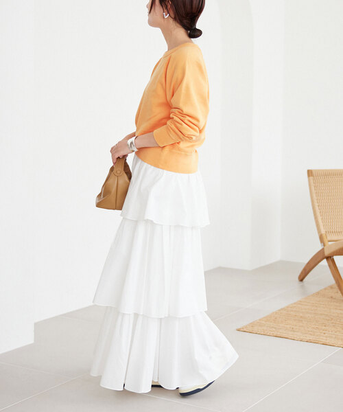 SLOBE IENA（スローブイエナ）の「裏毛コンパクトラグランスウェット（スウェット・レディース・ピンク/サックスブルー/オレンジ・FREE）」の17枚目の写真