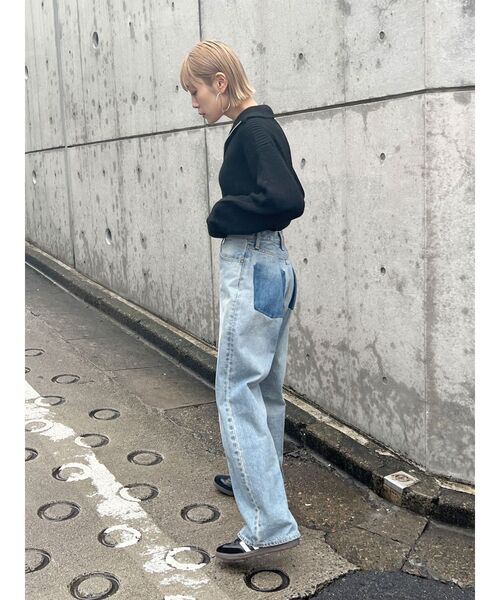 Ungrid(アングリッド)の「ハーフジップルーズニット(ニット/セーター・レディース・ブラック/ヘザーグレー/オフホワイト・FREE)」の13枚目の写真