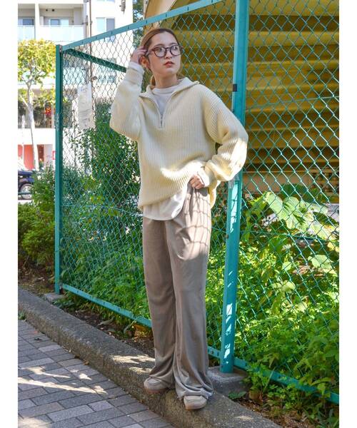 Ungrid(アングリッド)の「ハーフジップルーズニット(ニット/セーター・レディース・ブラック/ヘザーグレー/オフホワイト・FREE)」の22枚目の写真