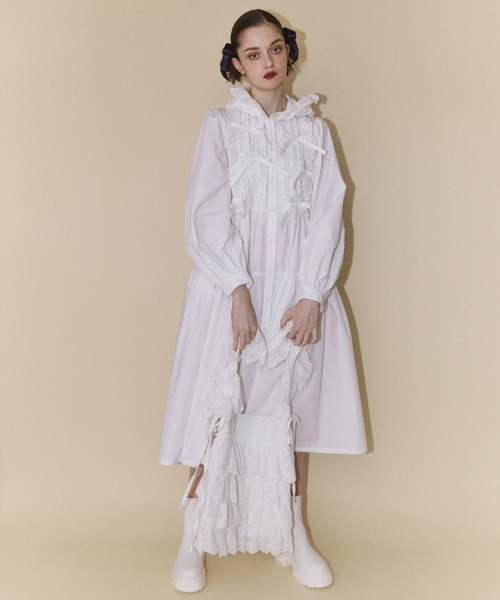 Candy Stripper(キャンディストリッパー)の「ALWAYS WITH YOU HOODIE ワンピース(ワンピース・レディース・ライトブルー/オフホワイト/ブラック・2)」の4枚目の写真