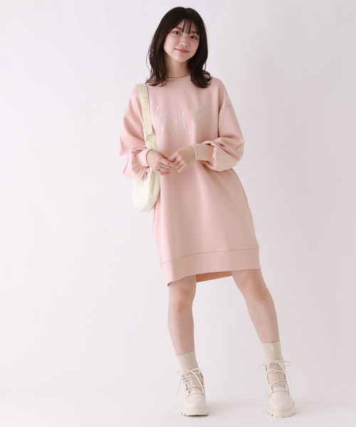 repipi armario(レピピ アルマリオ)の「ダンボールシシュウワンピース(ワンピース・キッズ・グレー/ピンク/アイボリー・SMALL/LARGE/MEDIUM)」の3枚目の写真