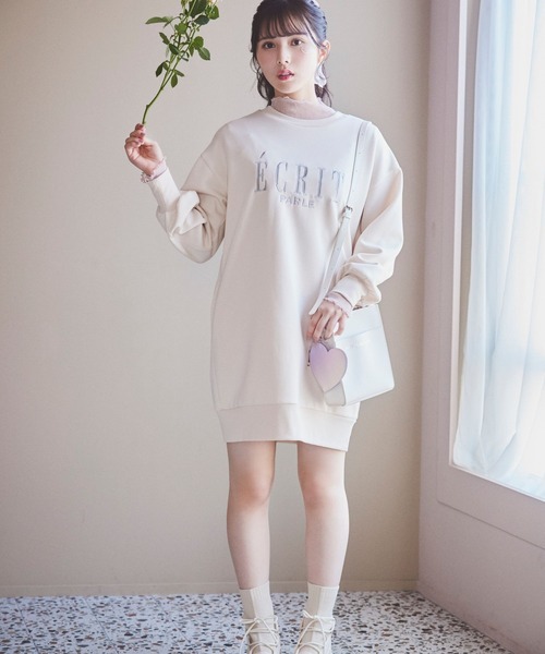 repipi armario(レピピ アルマリオ)の「ダンボールシシュウワンピース(ワンピース・キッズ・グレー/ピンク/アイボリー・SMALL/LARGE/MEDIUM)」の18枚目の写真