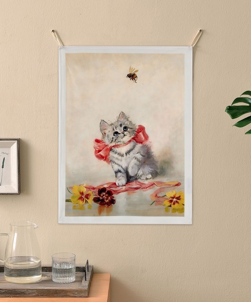 限定品★新品★輸入ポスター★デイヴィッドシュリグリー★お洒落インテリア★猫★32 セール】猫デザイン キャットアートファブリックポスター