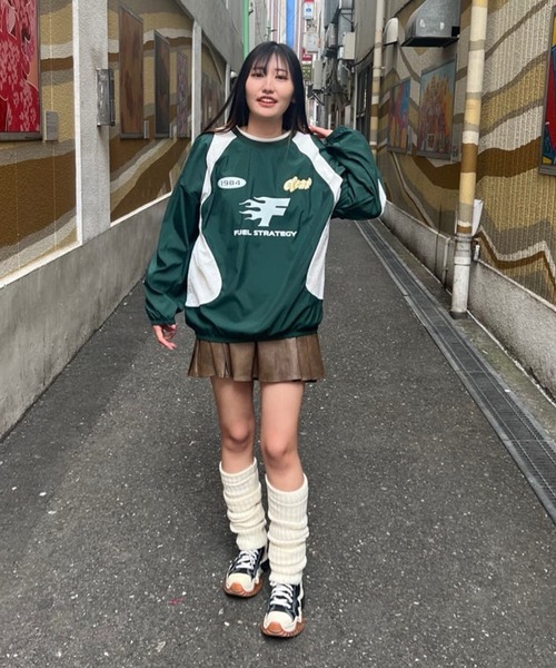 SPINNS(スピンズ)の「漫画みたいなもこもこルーズ☆彡70cm ニットレッグカバー(レッグウォーマー・レディース・ブラック/ブラウン/アイボリー/グレー/カーキ・ONESIZE)」の13枚目の写真