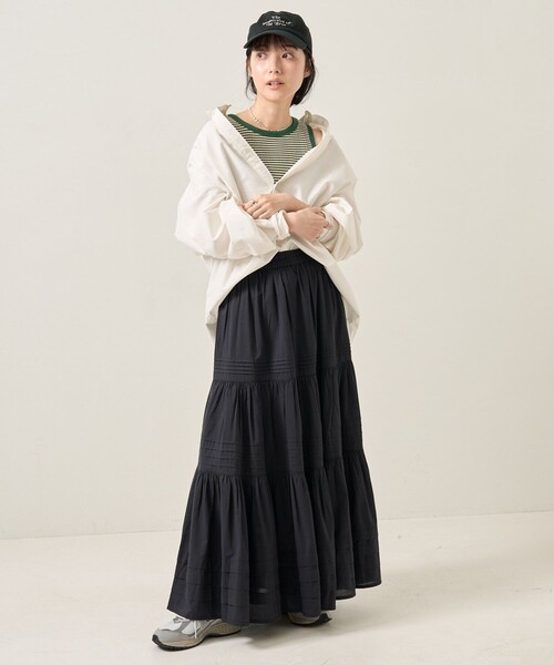 FREAK'S STORE（フリークスストア）の「インド ピンタックスカート（スカート・レディース・ブラック/キャメル/ホワイト・ﾌﾘ-）」の17枚目の写真