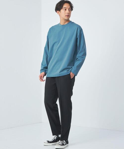 green label relaxing（グリーンレーベルリラクシング）の「スビン クルーネック Tシャツ（Tシャツ/カットソー・メンズ・ブラック/ライトピンク/ターコイズブルー/ホワイト・S/M/XL/L）」の16枚目の写真