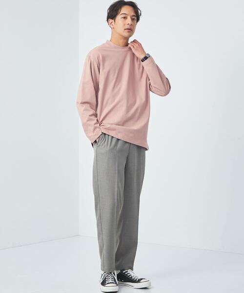 green label relaxing（グリーンレーベルリラクシング）の「スビン クルーネック Tシャツ（Tシャツ/カットソー・メンズ・ブラック/ライトピンク/ターコイズブルー/ホワイト・S/M/XL/L）」の14枚目の写真