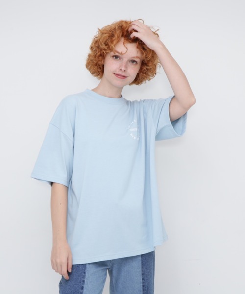 AVIREX(アヴィレックス)の「VARSITY LOGO T-SHIRT/バーシティーロゴティーシャツ(Tシャツ/カットソー・レディース・ネイビー/オフホワイト/ブラック/サックスブルー/ピンク・FREE/F)」の20枚目の写真