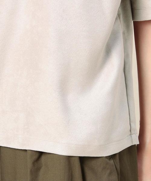 BEAUTY&YOUTH UNITED ARROWS(ビューティーアンドユースユナイテッドアローズ)の「BY スウェードタッチポケットTシャツ ◆(Tシャツ/カットソー・レディース・ナチュラル/ベージュ/ネイビー・フリー)」の14枚目の写真