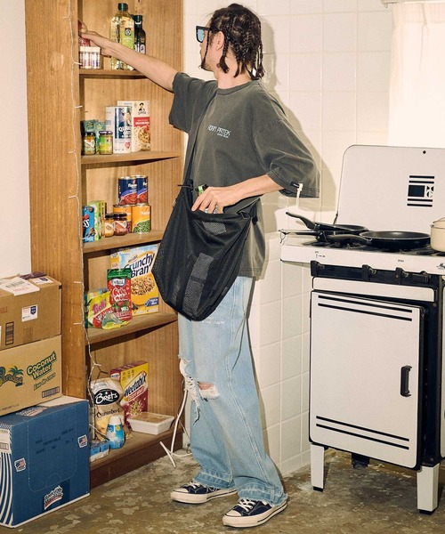 ADAM PATEK（アダムパテック）の「ADAMPATEK/mesh shoulder bag/メッシュショルダーバッグ（ショルダーバッグ・メンズ・ブラック・FREE）」の7枚目の写真