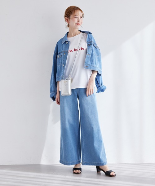 ROPE' PICNIC（ロペピクニック）の「RENU/ロゴTシャツ（Tシャツ/カットソー・レディース・ベージュ/ブラック/ホワイト系その他/ホワイト/ホワイト系その他4/ホワイト系その他3・40/38）」の21枚目の写真