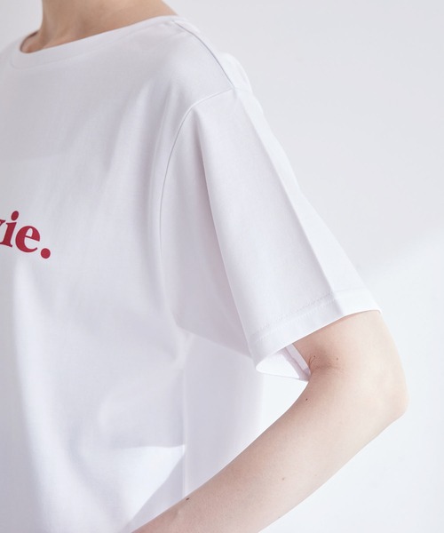 ROPE' PICNIC（ロペピクニック）の「RENU/ロゴTシャツ（Tシャツ/カットソー・レディース・ベージュ/ブラック/ホワイト系その他/ホワイト/ホワイト系その他4/ホワイト系その他3・40/38）」の10枚目の写真