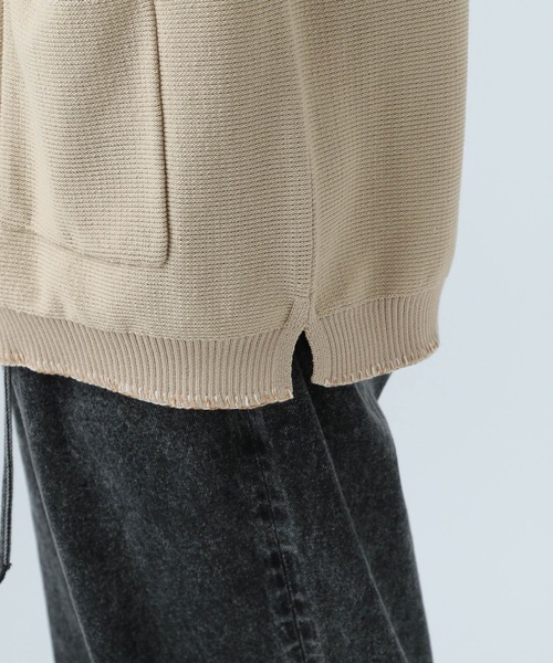 BAYFLOW（ベイフロー）の「ステッチニットカーディガン（カーディガン/ボレロ・メンズ・ブラック/ベージュ・LARGE/MEDIUM）」の11枚目の写真