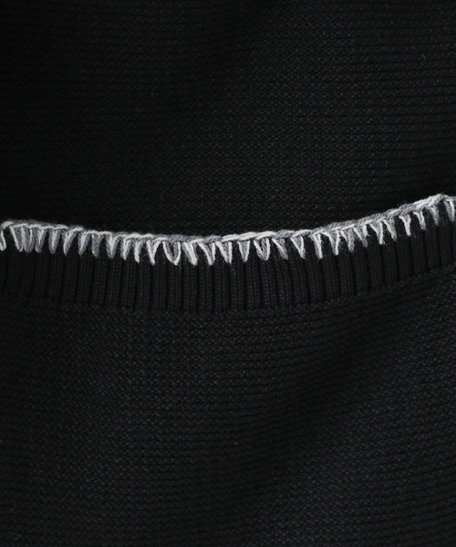 BAYFLOW（ベイフロー）の「ステッチニットカーディガン（カーディガン/ボレロ・メンズ・ブラック/ベージュ・LARGE/MEDIUM）」の14枚目の写真
