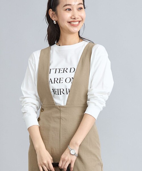 coen（コーエン）の「アソートロゴプリントTシャツ（Tシャツ/カットソー・レディース・オフホワイト/ダークグレー/その他1・M/L）」の3枚目の写真