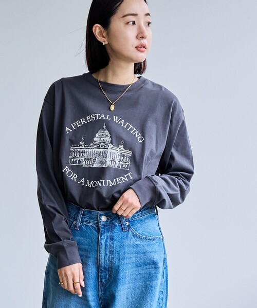 coen（コーエン）の「アソートロゴプリントTシャツ（Tシャツ/カットソー・レディース・オフホワイト/ダークグレー/その他1・M/L）」の14枚目の写真