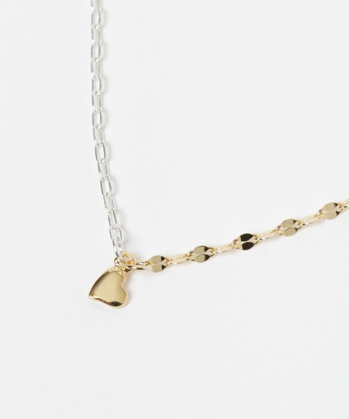 LAPUIS（ラピュイ）の「Lapuis　SV925 HEART DUAL ネックレス（ネックレス・レディース・ゴールド/その他1・-）」の2枚目の写真