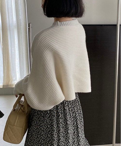 kirakiraShop(キラキラショップ)の「横リブ ボレロ ニット カーディガン(ニット/セーター・レディース・パープル/ライトパープル/チャコール/ホワイト・FREE)」の8枚目の写真