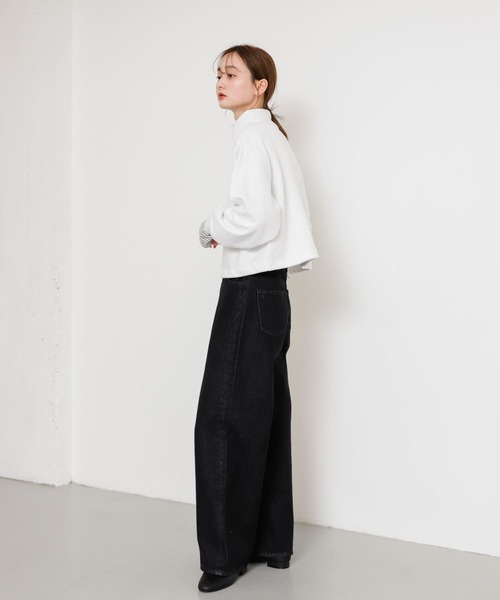Champion(チャンピオン)の「『別注』Champion×SENSE OF PLACE ハーフジップトップ(スウェット・レディース・ネイビー/ホワイト/オートミール・ONE)」の10枚目の写真