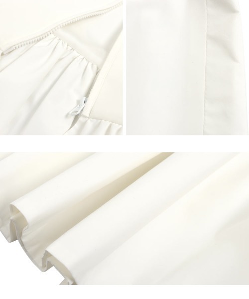 KOBE LETTUCE(コウベレタス)の「ダンボールペプラムVネックベスト(ベスト・レディース・ブラック/オフホワイト・M)」の10枚目の写真