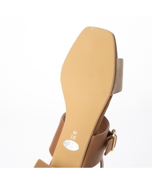 ing（イング）の「スクエアトゥバックベルトサンダル（サンダル・レディース・ベージュ系その他/ブラック/杢グレー・S/M/L）」の17枚目の写真