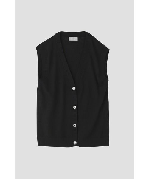 マーガレットハウエル TWISTED LINEN コットンリネンニットベスト M MARGARET HOWELL（マーガレットハウエル）の「TWISTED LINEN