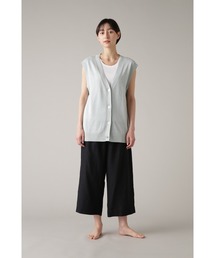 マーガレットハウエル TWISTED LINEN コットンリネンニットベスト M TWISTED LINEN COTTON | MARGARET HOWELL（マーガレット
