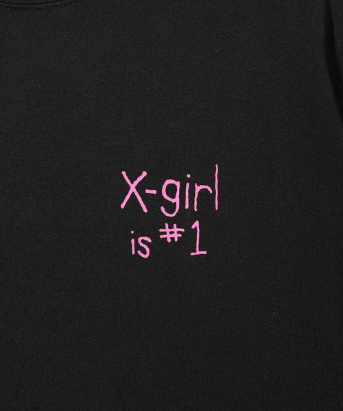 X-girl（エックスガール）の「X-girl FLAG S/S TEE（Tシャツ/カットソー・レディース・ブラック/ホワイト・S/M/L/XL）」の6枚目の写真