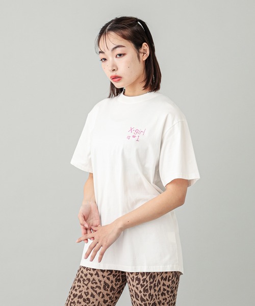 X-girl（エックスガール）の「X-girl FLAG S/S TEE（Tシャツ