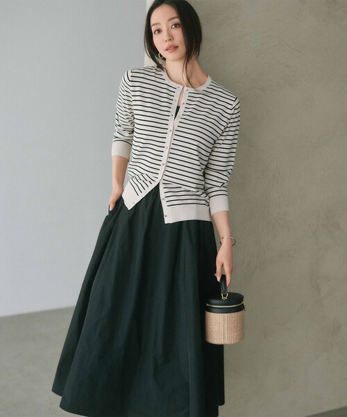 23区(ニジュウサンク)の「【VERY5月号掲載/洗える】レーヨンポリエステルストレッチ カーディガン(ニット/セーター・レディース・ベージュ系1/ホワイト系1/ブラック系5/カーキ系5・38/40)」の5枚目の写真