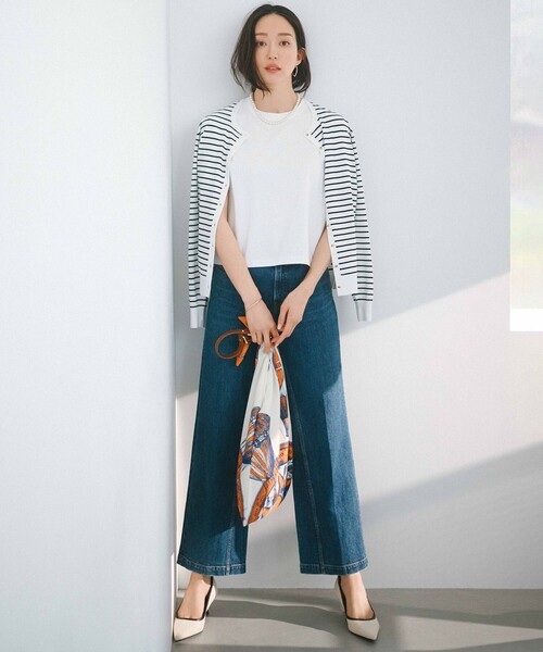 23区(ニジュウサンク)の「【VERY5月号掲載/洗える】レーヨンポリエステルストレッチ カーディガン(ニット/セーター・レディース・ベージュ系1/ホワイト系1/ブラック系5/カーキ系5・38/40)」の12枚目の写真