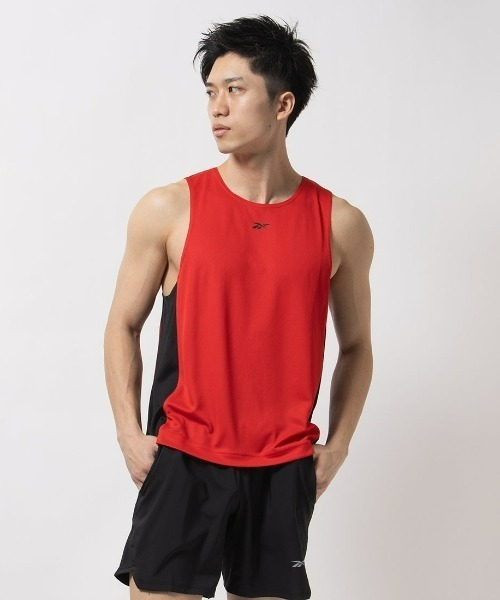 Reebok（リーボック）の「クラシック バスケットボール メッシュ タンクトップ / BASKETBALL MESH TANK（タンクトップ・メンズ・ブラック/ネイビー/レッド・LARGE/MEDIUM/SMALL/XX-LARGE/X-LARGE）」の3枚目の写真
