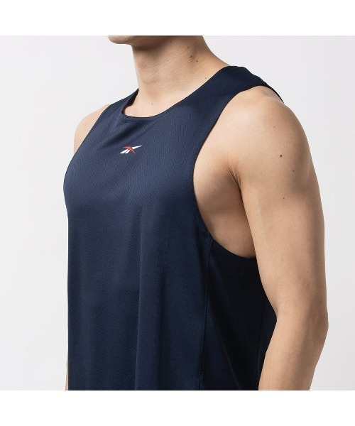 Reebok（リーボック）の「クラシック バスケットボール メッシュ タンクトップ / BASKETBALL MESH TANK（タンクトップ・メンズ・ブラック/ネイビー/レッド・LARGE/MEDIUM/SMALL/XX-LARGE/X-LARGE）」の9枚目の写真