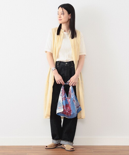BEAMS BOY（ビームスボーイ）の「BEAMS BOY / ヴィンテージ レース ピンタック ノースリーブ（ワンピース・レディース・ブラック/オフホワイト/クリーム・ONE SIZE）」の3枚目の写真