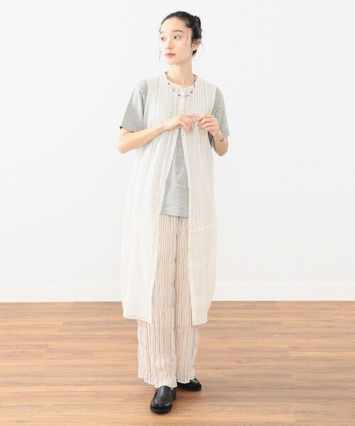 BEAMS BOY（ビームスボーイ）の「BEAMS BOY / ヴィンテージ レース ピンタック ノースリーブ（ワンピース・レディース・ブラック/オフホワイト/クリーム・ONE SIZE）」の13枚目の写真